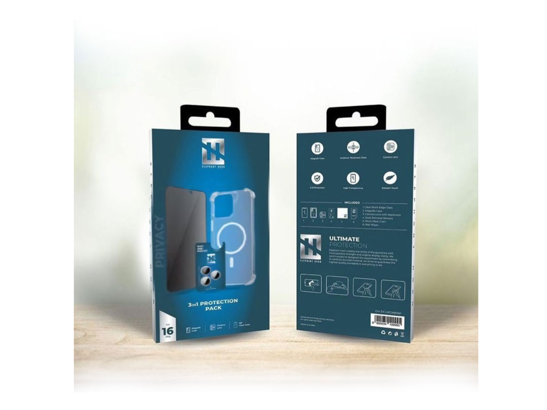Buy Elephant Horn 3-in-1 Privacy Protection Pack for iPhone 16 Pro in Qatar Buy Elephant Horn 3-in-1 Privacy Protection Pack for iPhone 16 Pro in Qatar